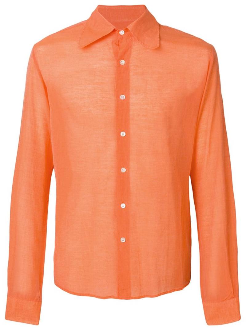 Walter Van Beirendonck Pre-Owned 2000s embroidered lettering shirt - Orange von Walter Van Beirendonck Pre-Owned