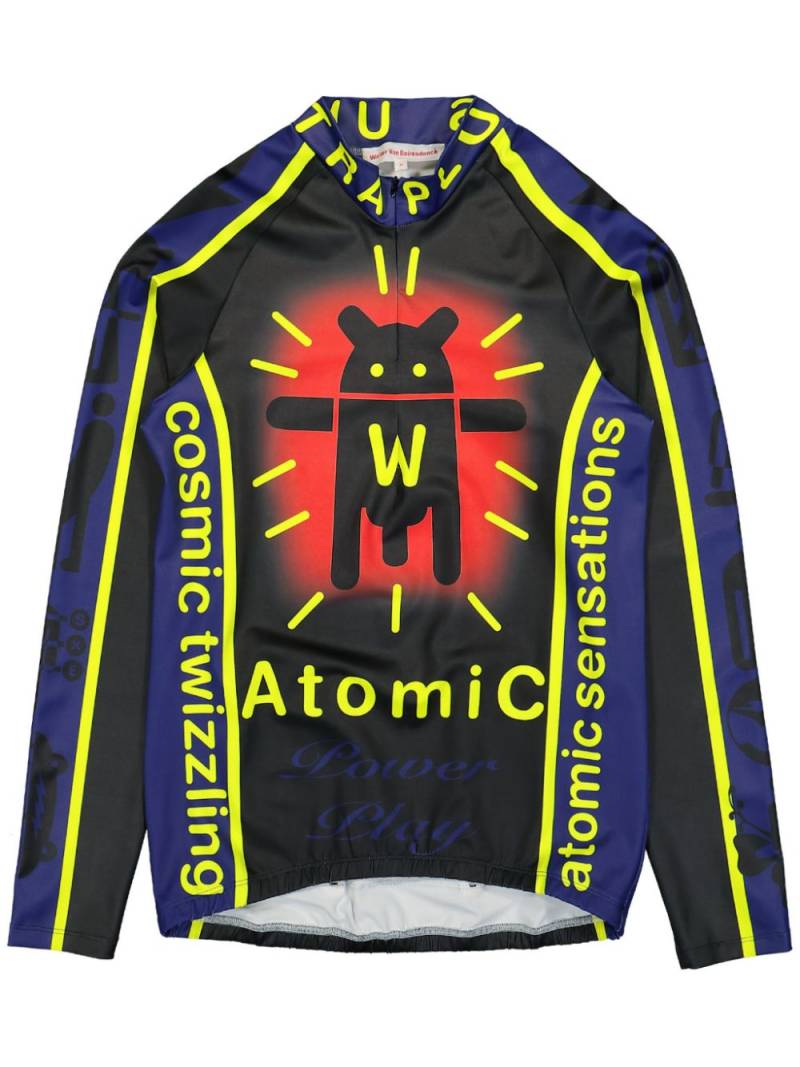 Walter Van Beirendonck Atomic cycling top - Blue von Walter Van Beirendonck