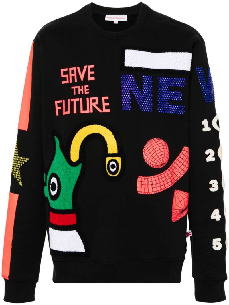 Walter Van Beirendonck Colors By Numbers cotton sweatshirt - Black von Walter Van Beirendonck