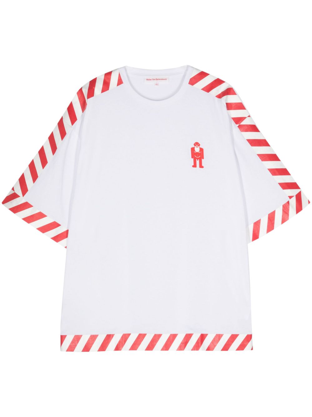 Walter Van Beirendonck Danger rubberised-logo T-shirt - White von Walter Van Beirendonck