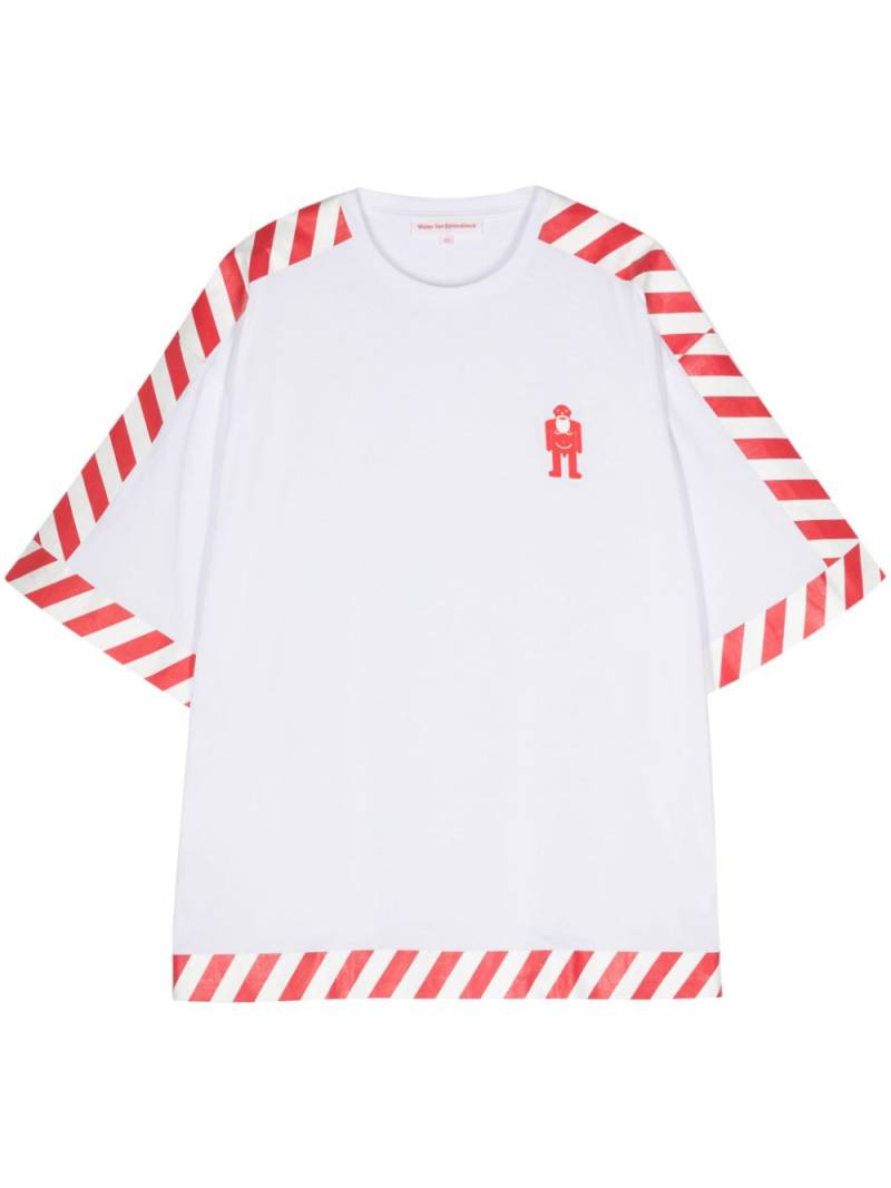 Walter Van Beirendonck Danger rubberised-logo T-shirt - White von Walter Van Beirendonck