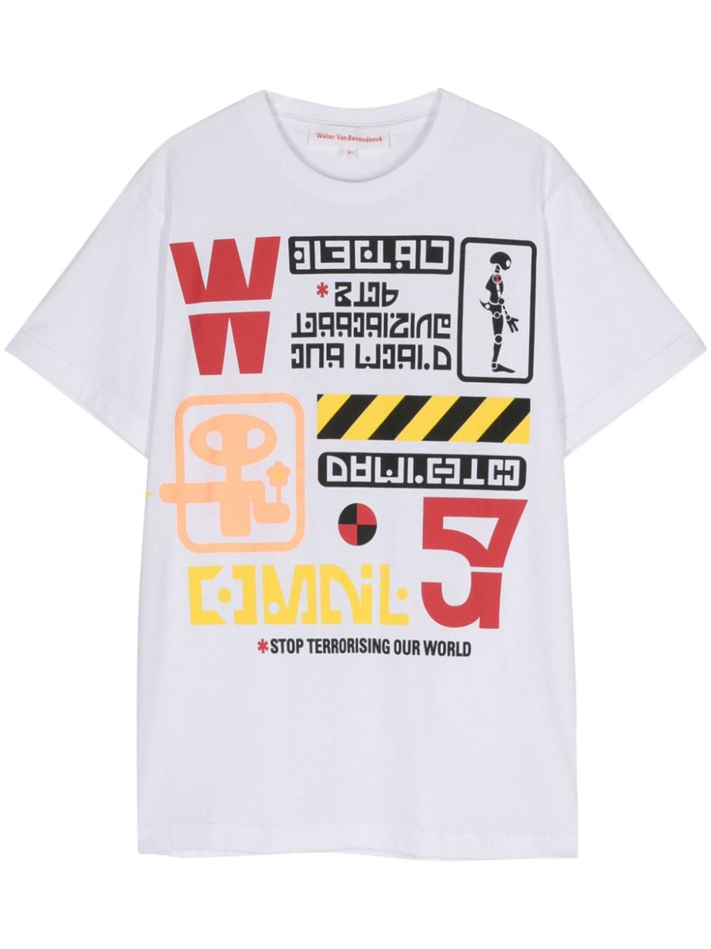 Walter Van Beirendonck Electric-T cotton T-shirt - White von Walter Van Beirendonck