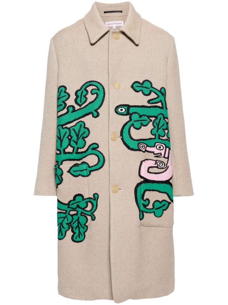 Walter Van Beirendonck Khiva jacquard coat - Brown von Walter Van Beirendonck