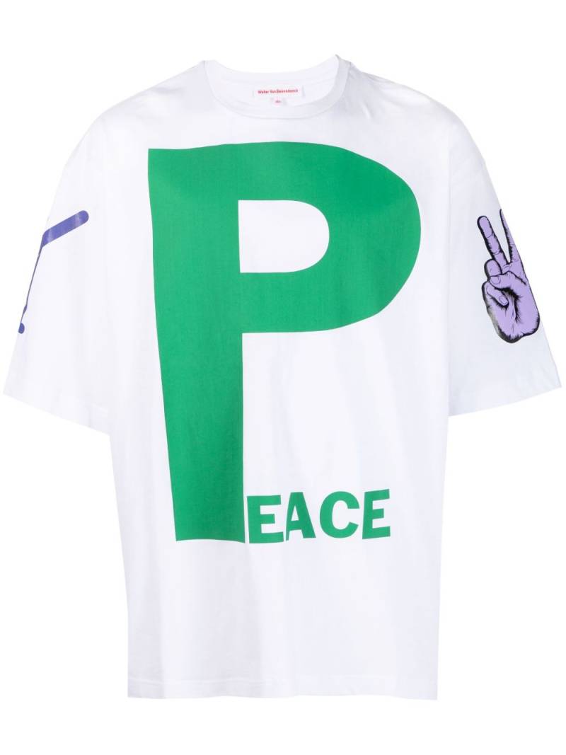 Walter Van Beirendonck Peace oversized T-shirt - White von Walter Van Beirendonck