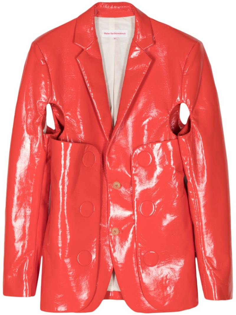 Walter Van Beirendonck Star cut-out blazer - Red von Walter Van Beirendonck