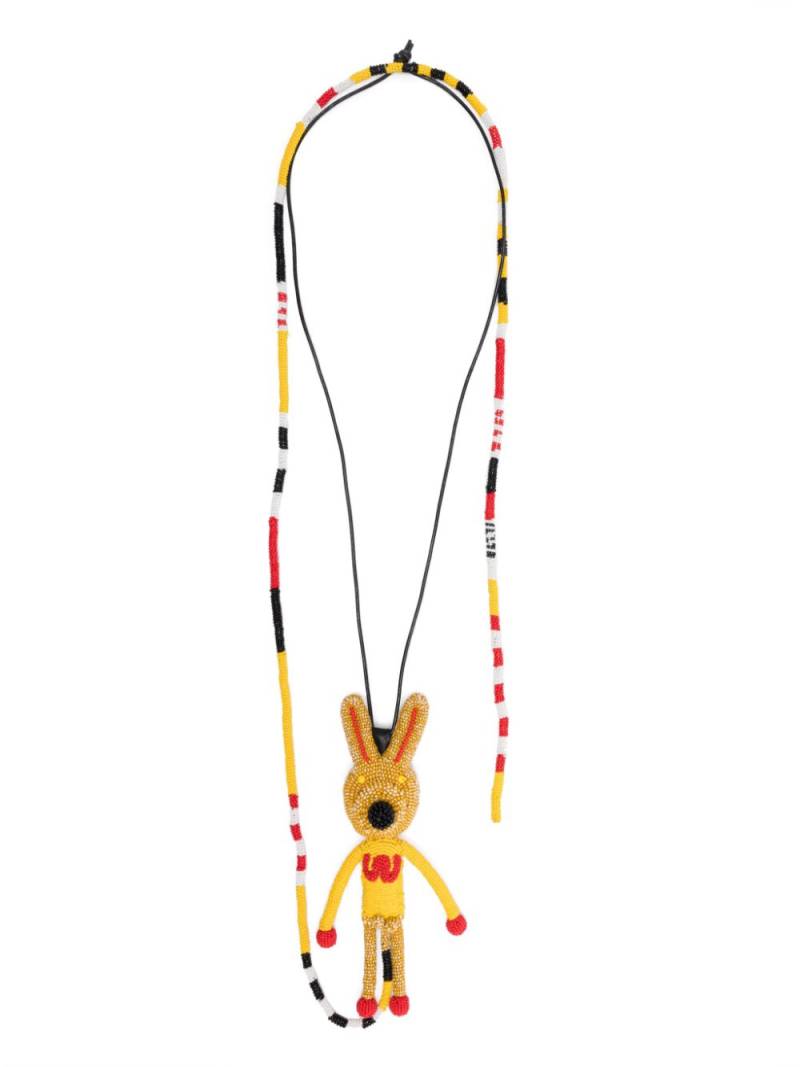 Walter Van Beirendonck Tube Rabbit Jewel necklace - Yellow von Walter Van Beirendonck