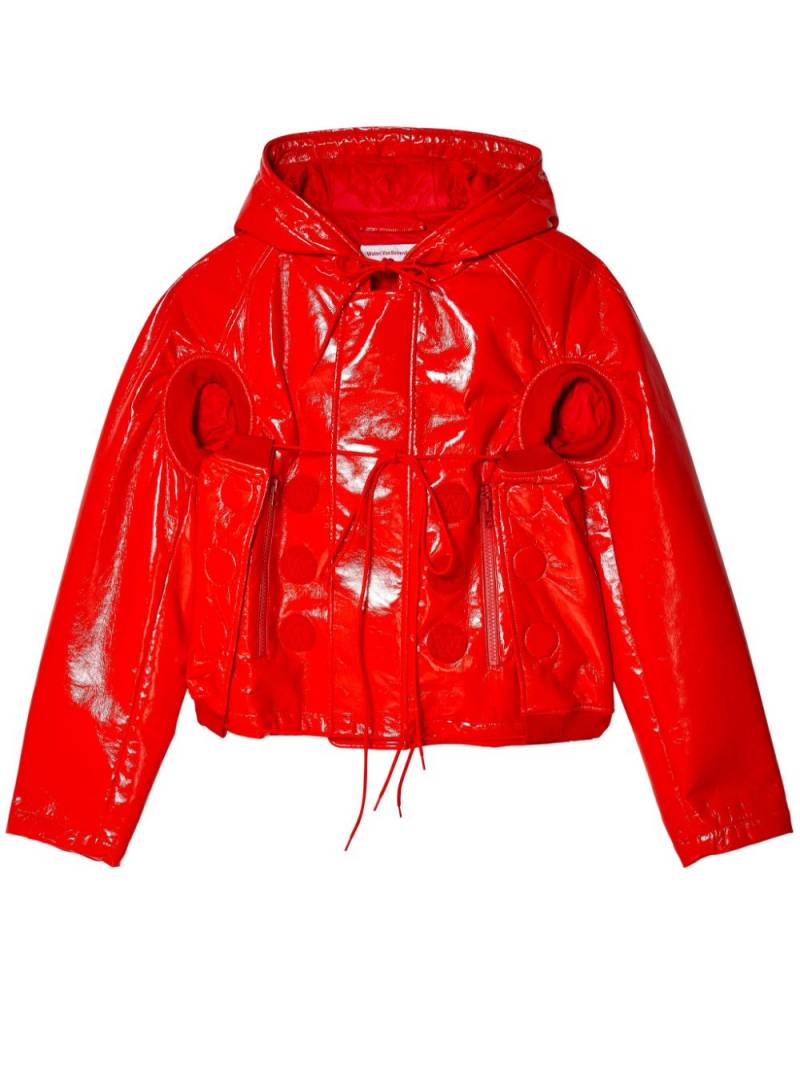 Walter Van Beirendonck Uranus hooded puffer jacket - Red von Walter Van Beirendonck