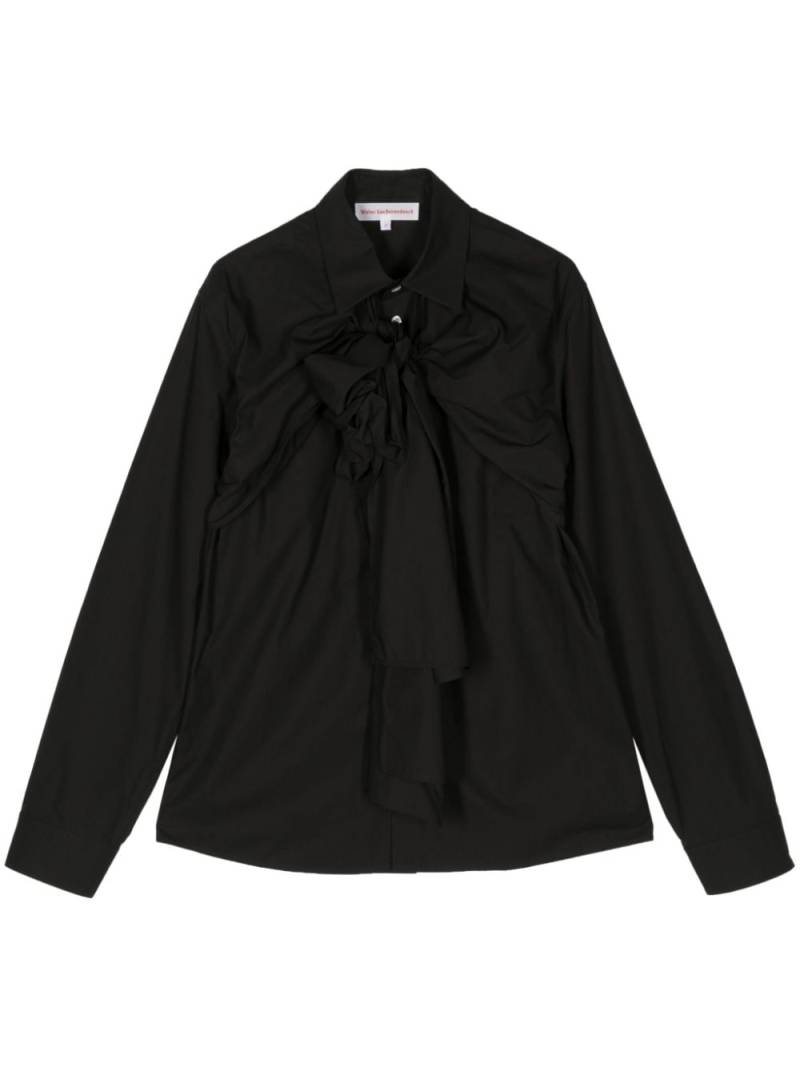 Walter Van Beirendonck bow-detail cotton shirt - Black von Walter Van Beirendonck