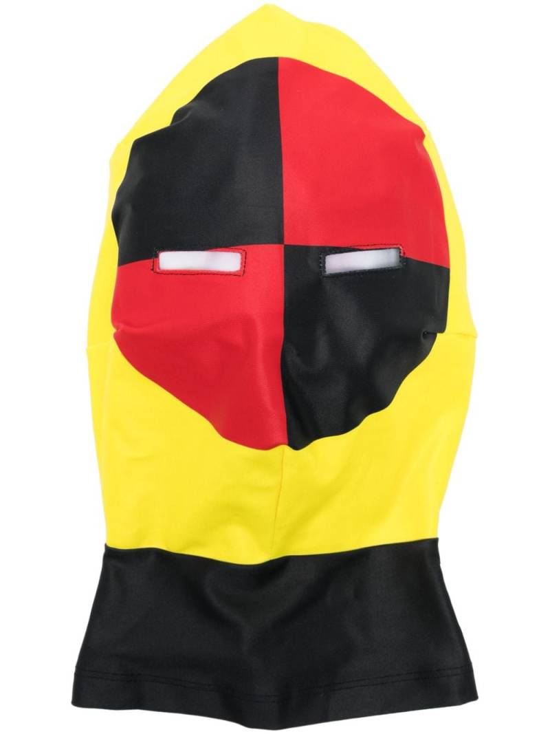 Walter Van Beirendonck graphic-print face mask - Yellow von Walter Van Beirendonck