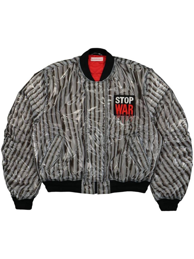 Walter Van Beirendonck logo-patch bomber jacket - Black von Walter Van Beirendonck