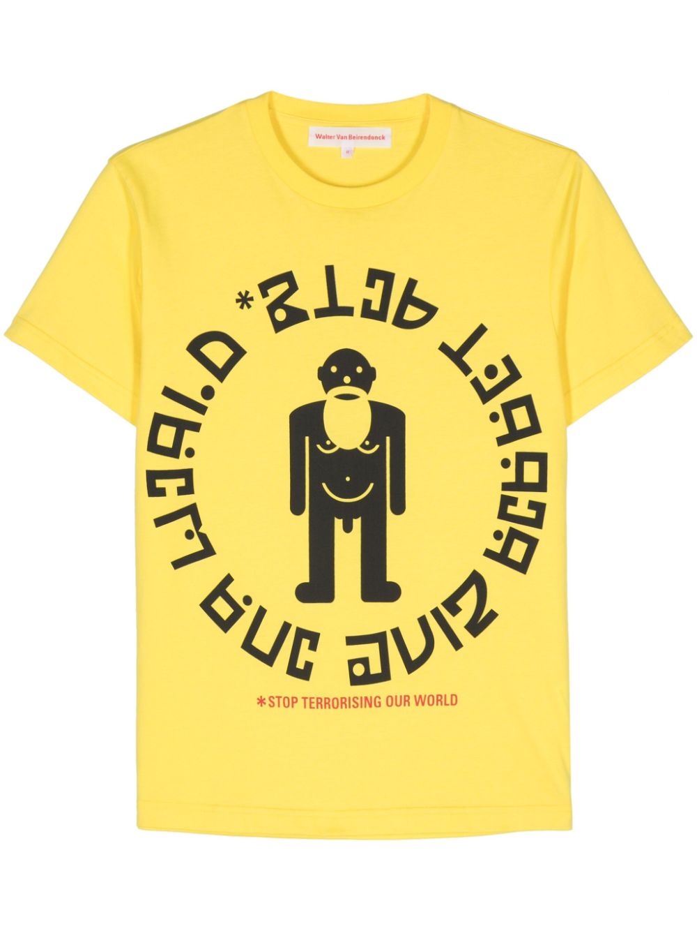 Walter Van Beirendonck logo print cotton T-shirt - Yellow von Walter Van Beirendonck