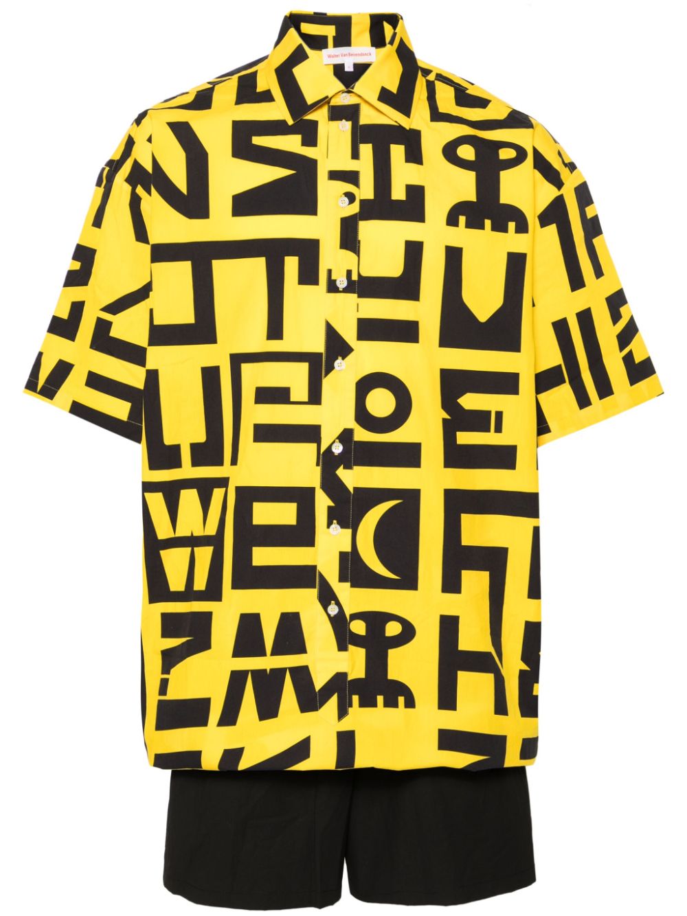 Walter Van Beirendonck logo-print cotton jumpsuit - Yellow von Walter Van Beirendonck