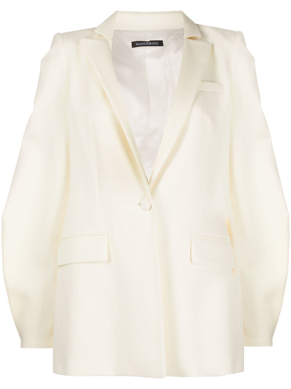 Wandering balloon-sleeve blazer - Neutrals von Wandering