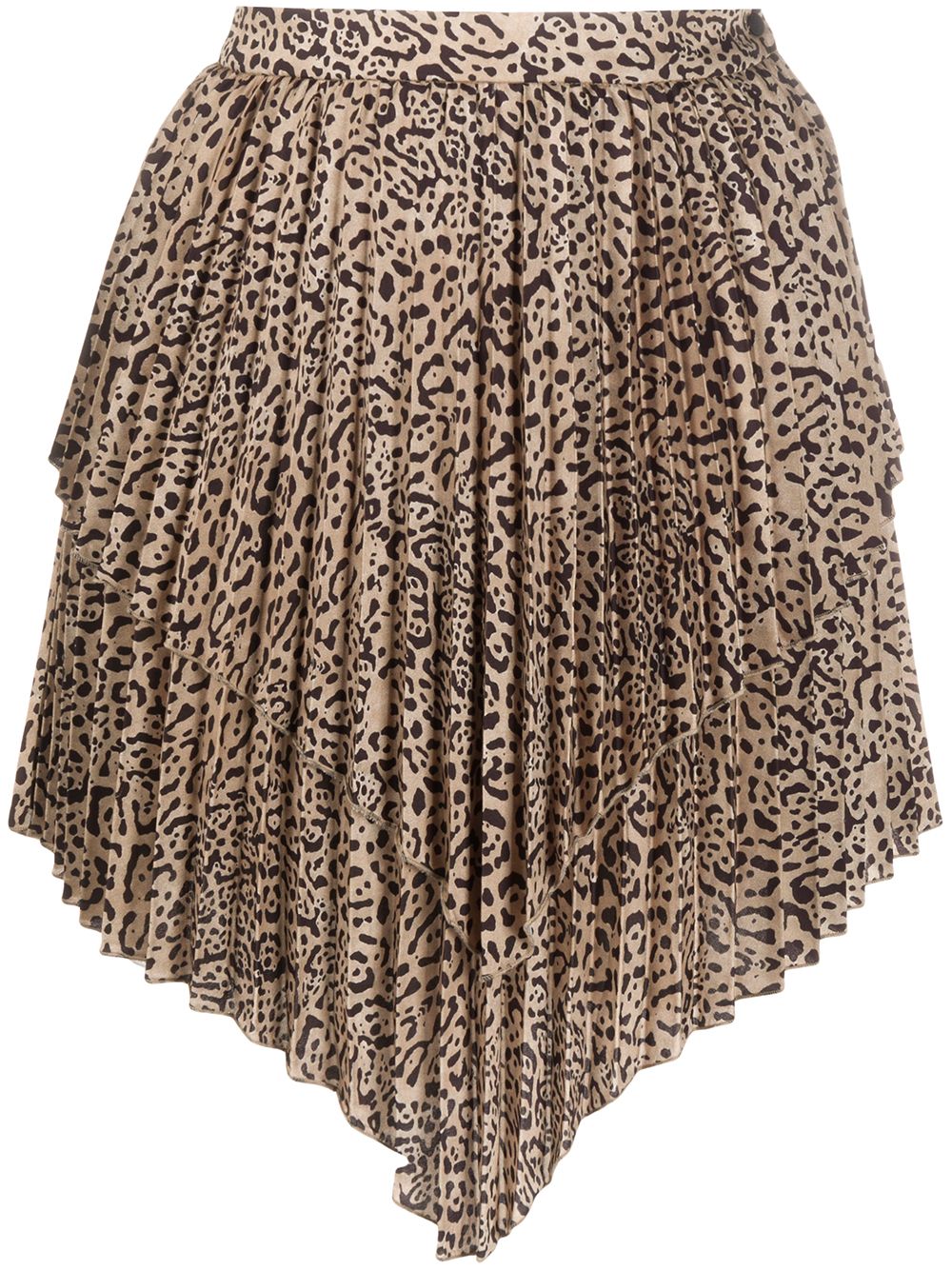 Wandering layered pleated skirt - Brown von Wandering