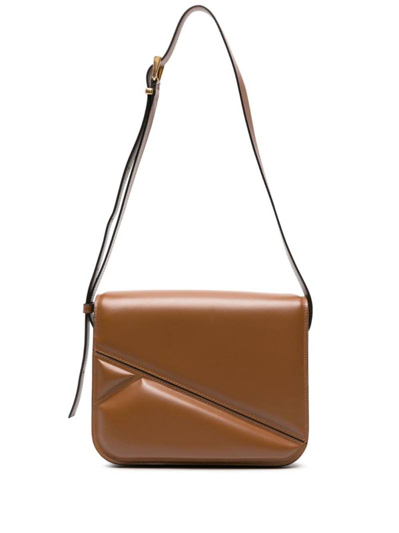 Wandler Oscar Trunk leather crossbody bag - Brown von Wandler