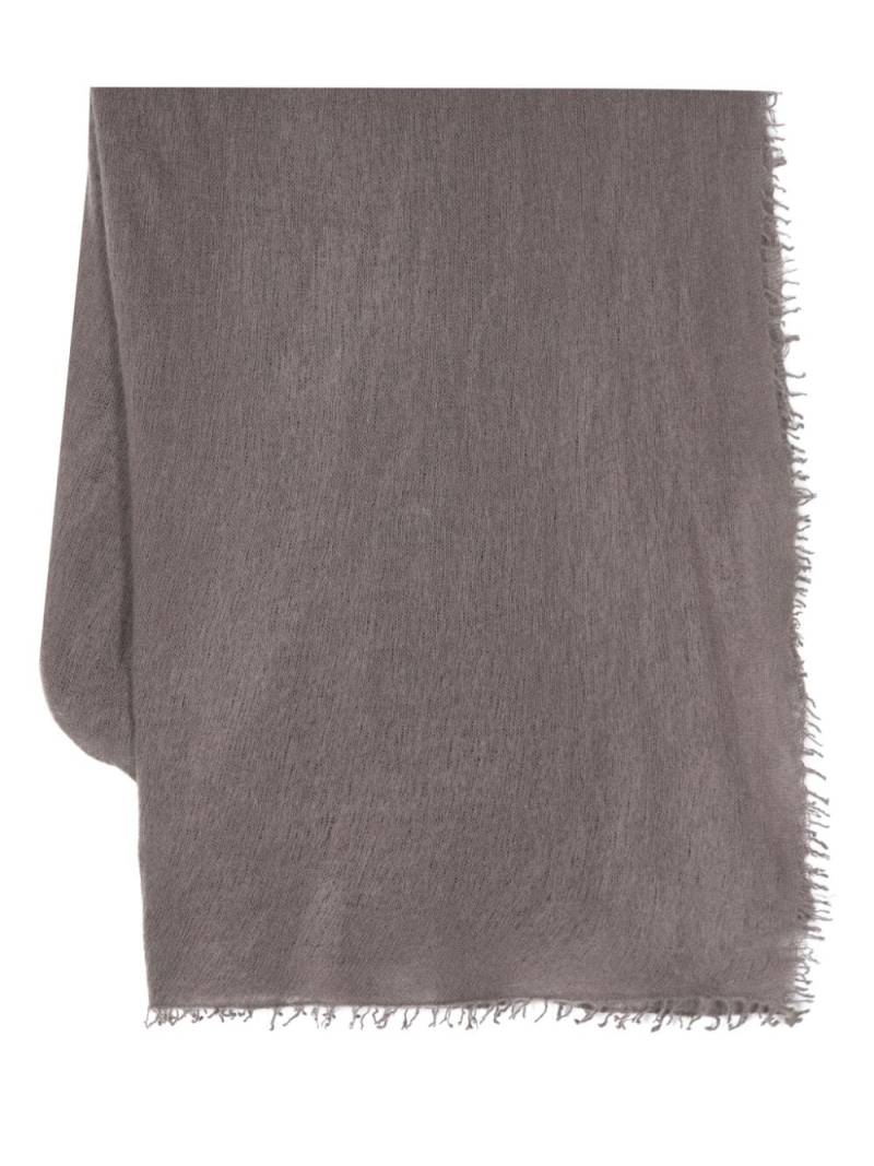 Warm-Me fringed-edge cashmere scarf - Grey von Warm-Me