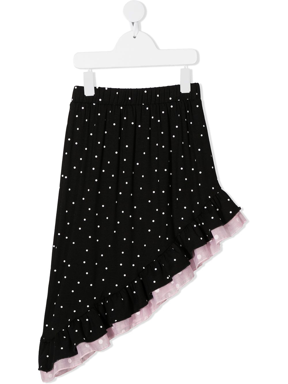 WAUW CAPOW by BANGBANG polka dot asymmetric skirt - Black von WAUW CAPOW by BANGBANG