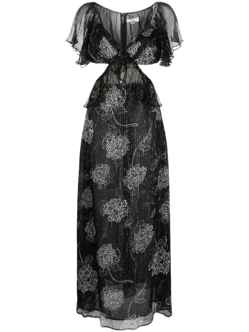 We Are Kindred Cerelia frilled silk midi dress - Black von We Are Kindred