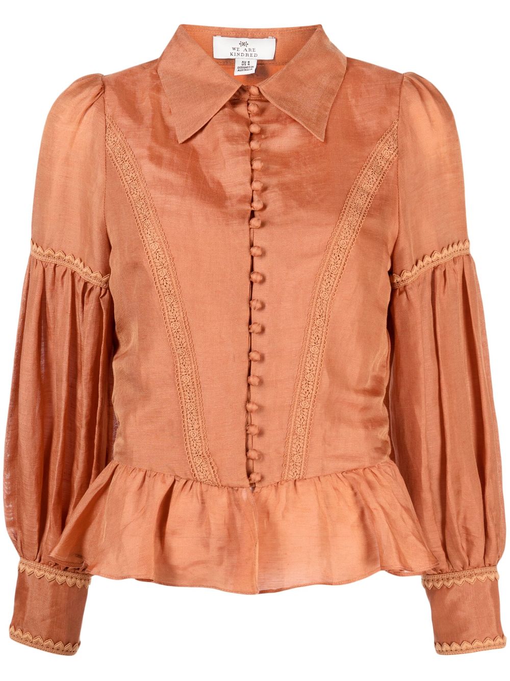 We Are Kindred Primrose ruffle-detail blouse - Brown von We Are Kindred