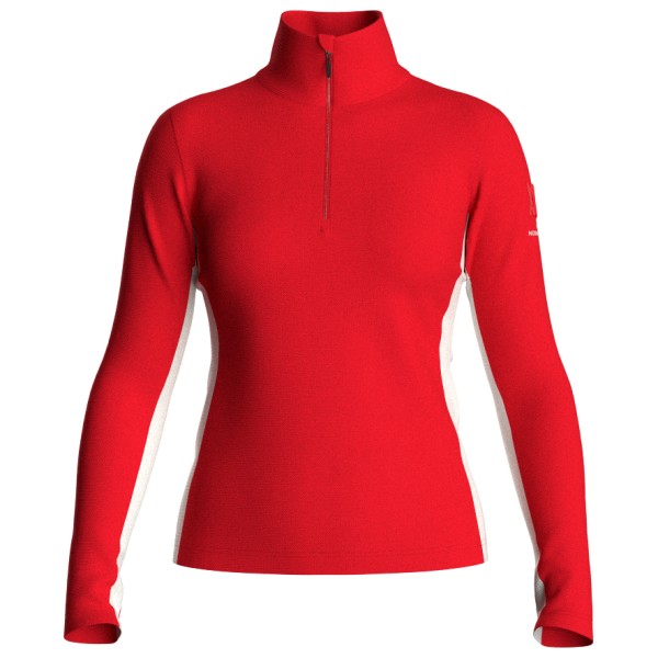 We Norwegians - Women's Voss 1/4-Zip - Merinopullover Gr L rot von We Norwegians