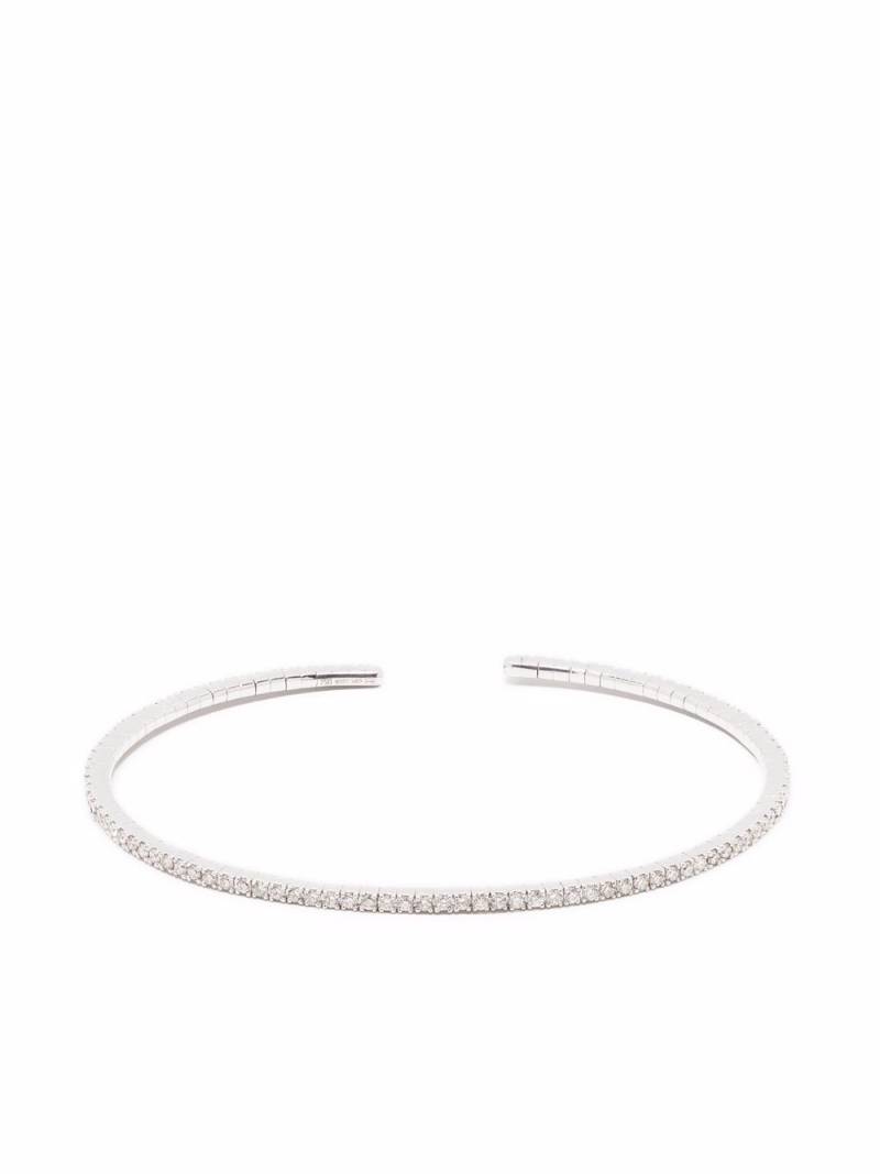 We by WHITEbIRD 18kt white gold Paulette diamond bangle - Silver von We by WHITEbIRD