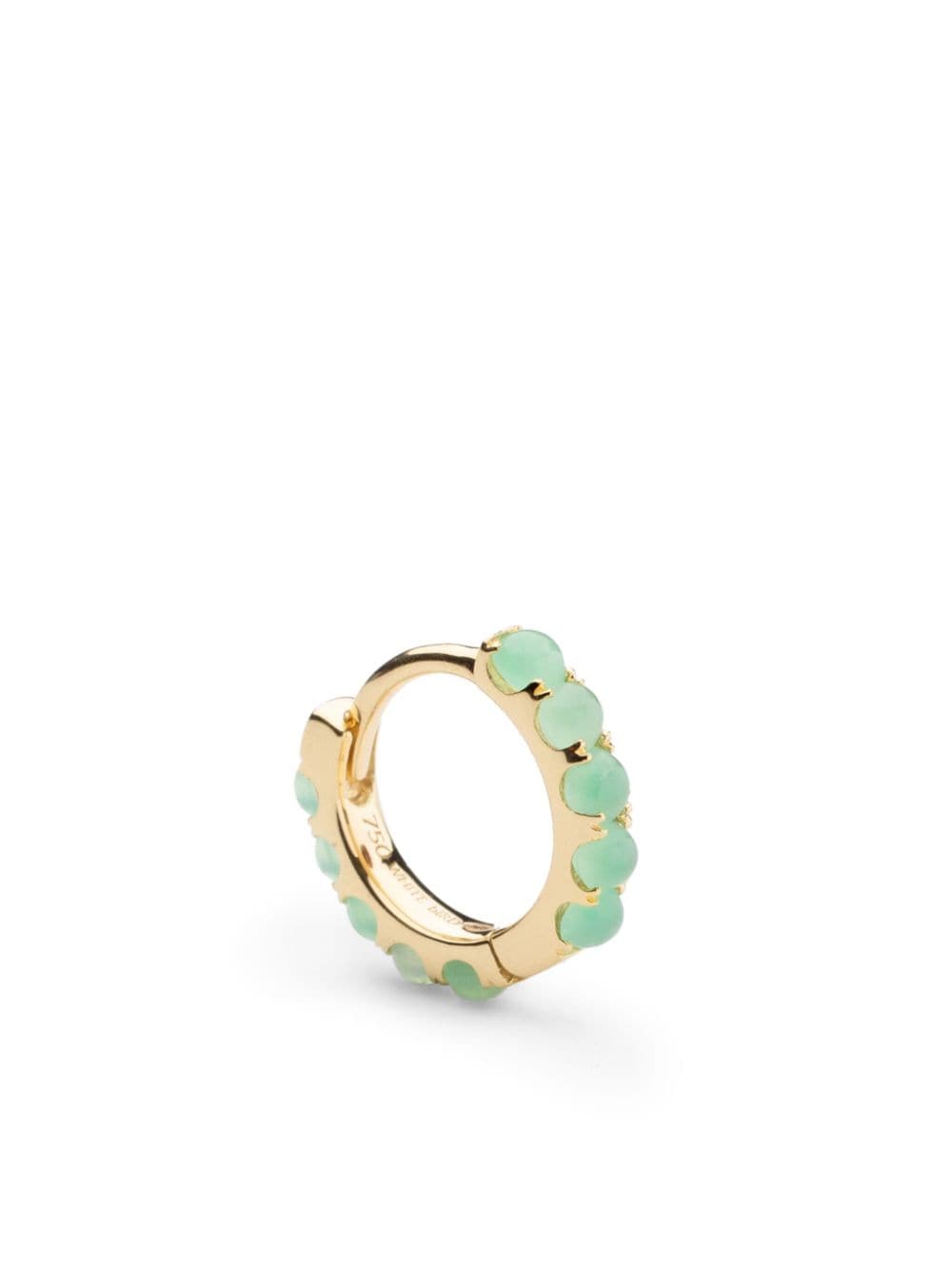 We by WHITEbIRD 18kt yellow gold Ismène chrysoprase hoop earring von We by WHITEbIRD