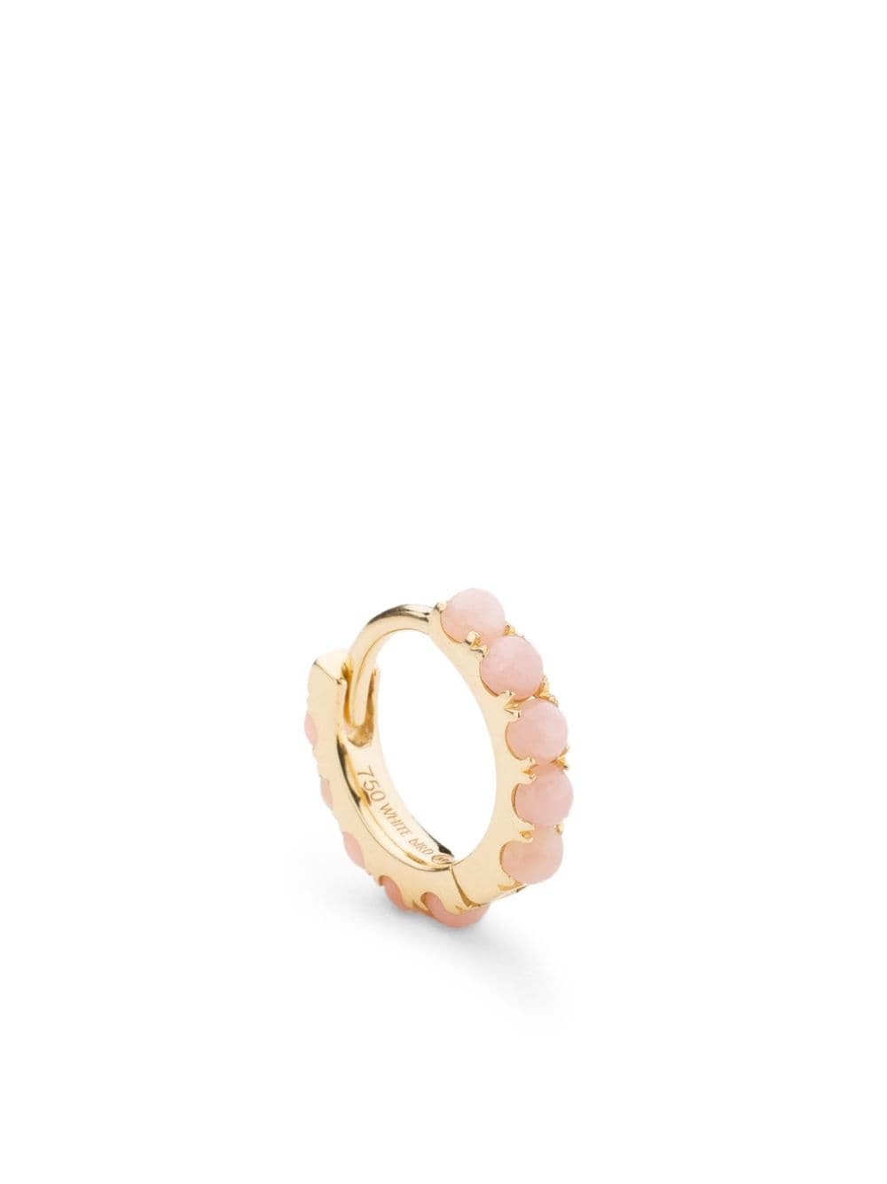 We by WHITEbIRD 18kt yellow-gold Ismène pink opal hoop earring von We by WHITEbIRD