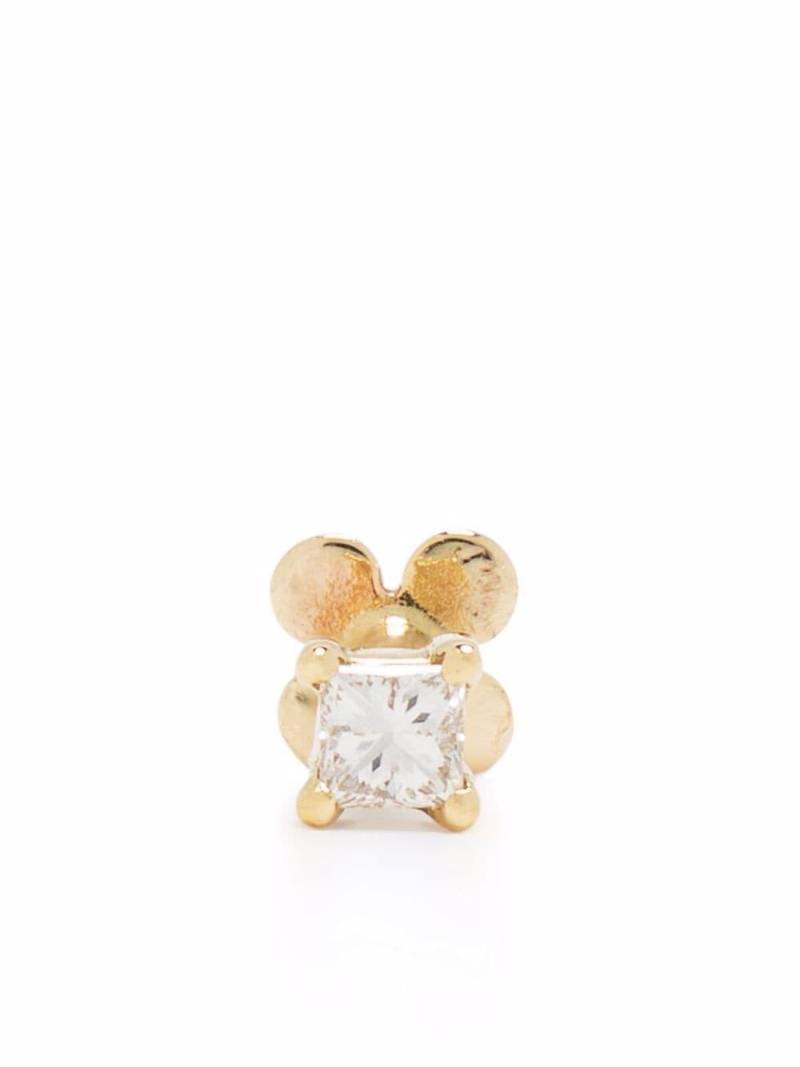 We by WHITEbIRD diamond post single earring - Gold von We by WHITEbIRD