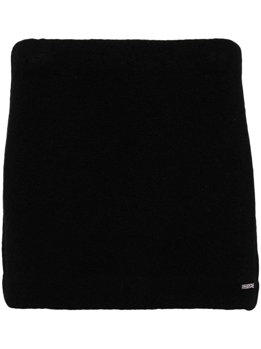 We11done Boucle knit mini skirt - Black von We11done