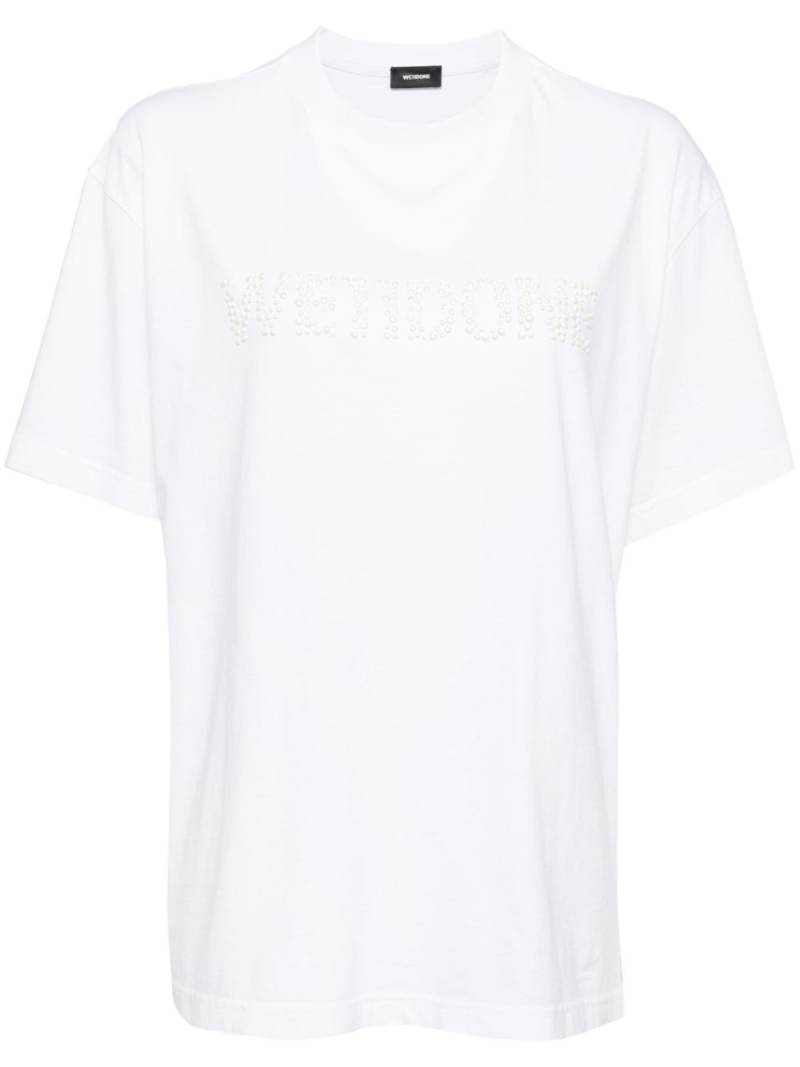 We11done Pearl Logo T-shirt - White von We11done