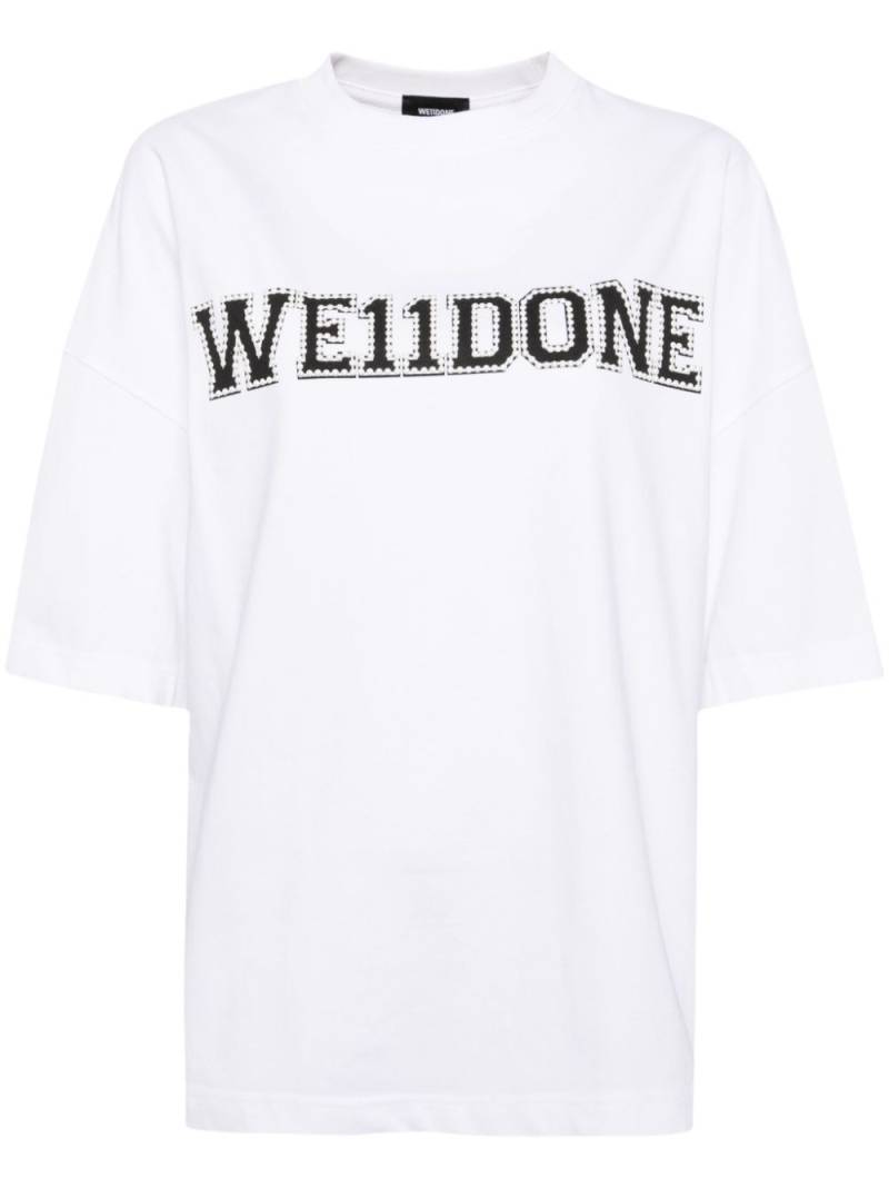 We11done Pearl Logo T-shirt - White von We11done