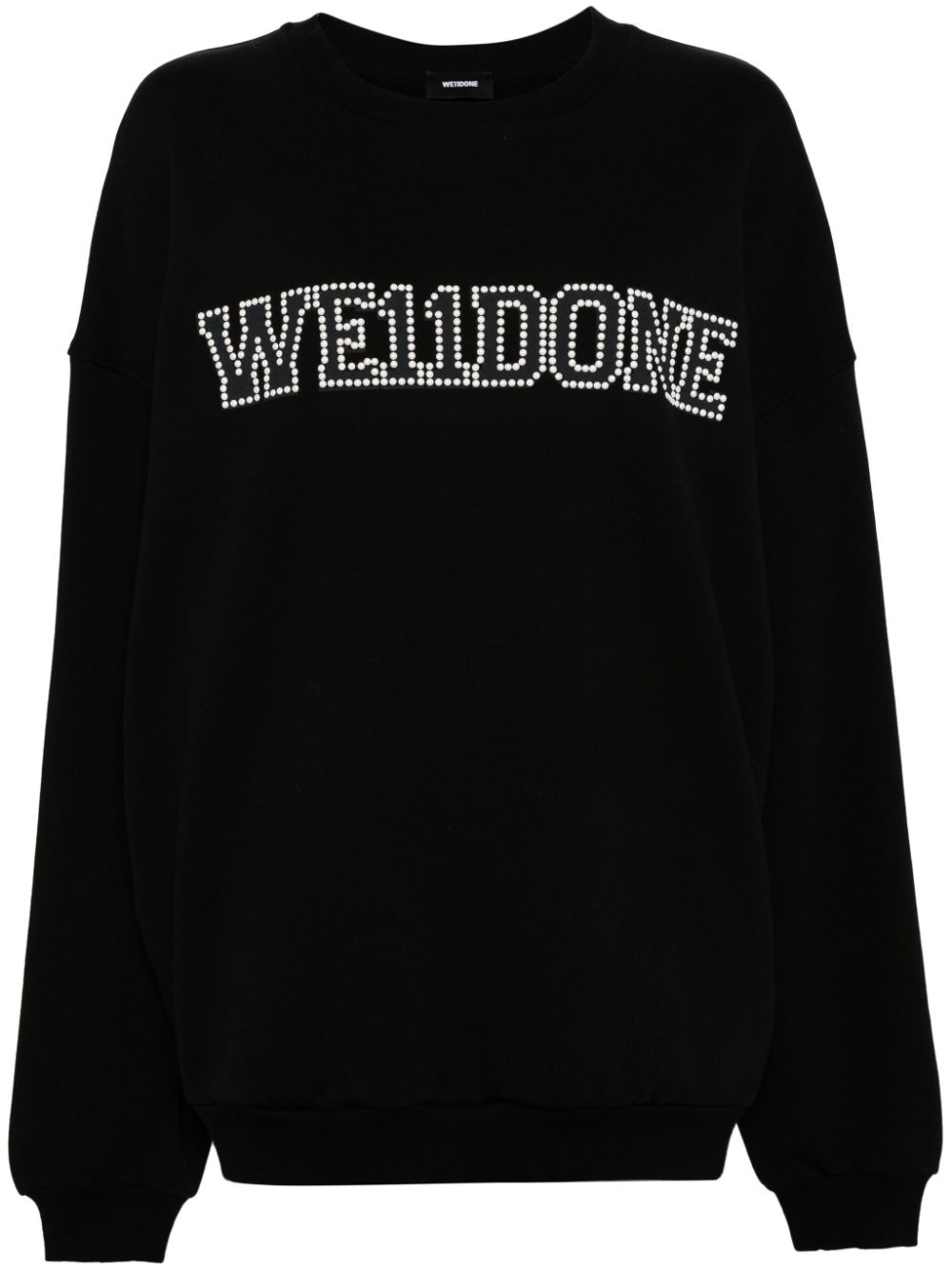 We11done crystal embellishment sweatshirt - Black von We11done