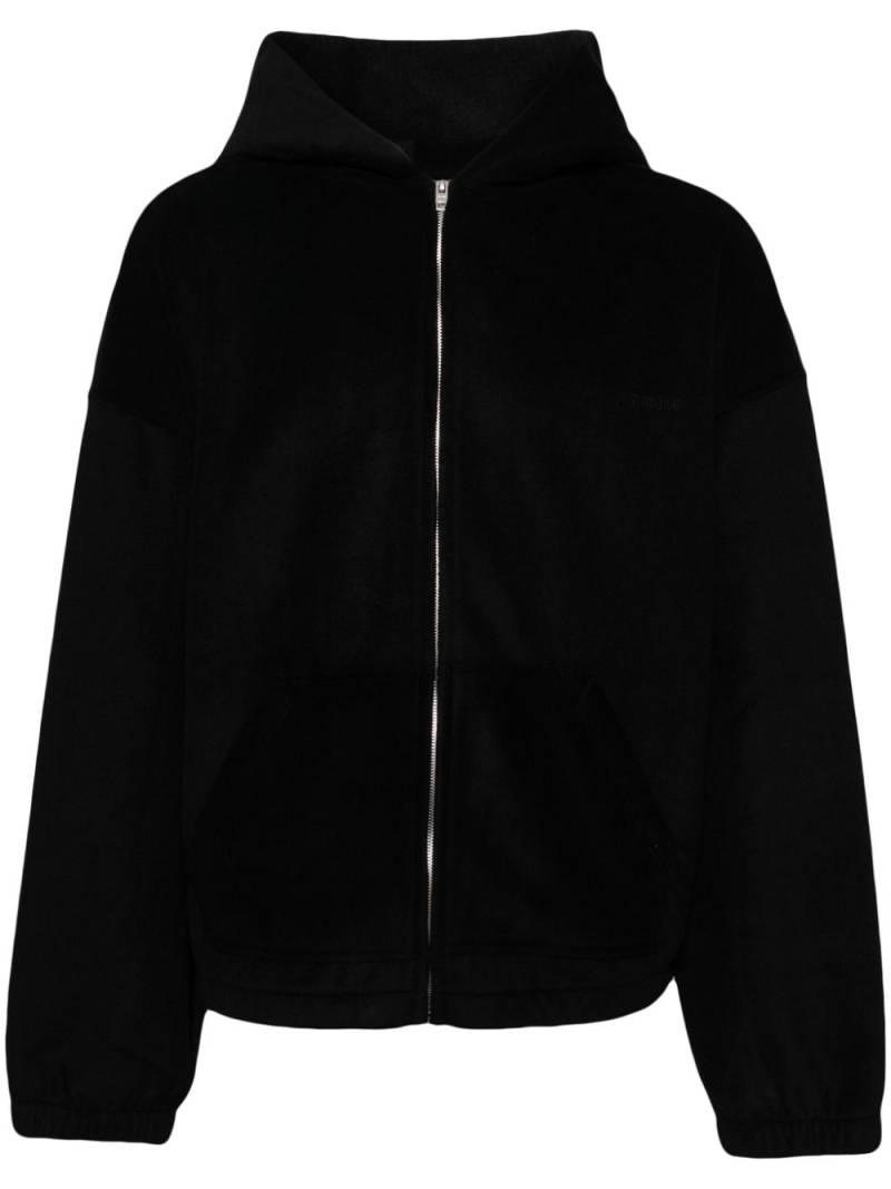 We11done fleece zip-up hoodie - Black von We11done