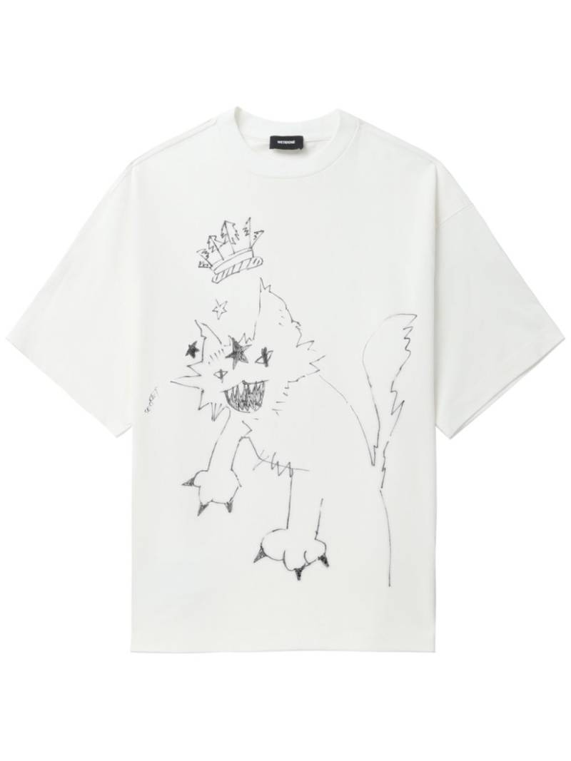 We11done graphic-print T-shirt - White von We11done