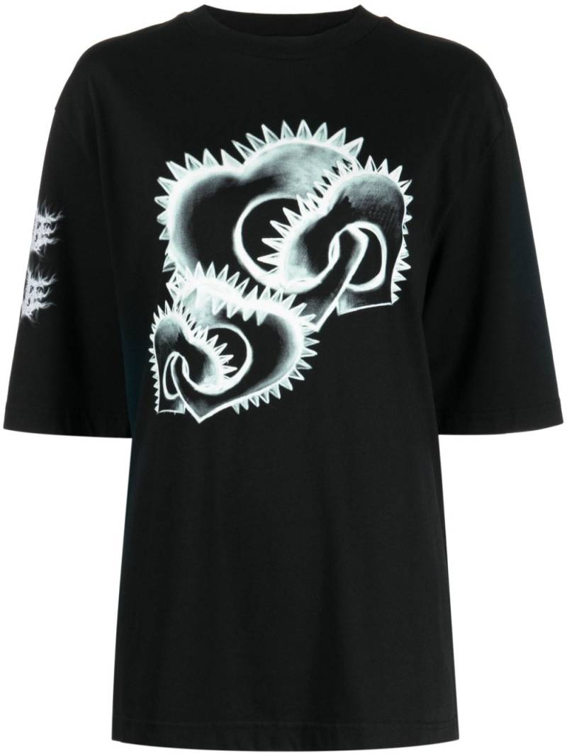 We11done graphic-print cotton T-shirt - Black von We11done