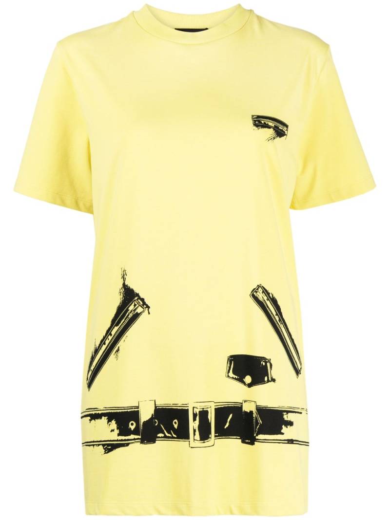 We11done graphic-print short-sleeve T-shirt - Yellow von We11done