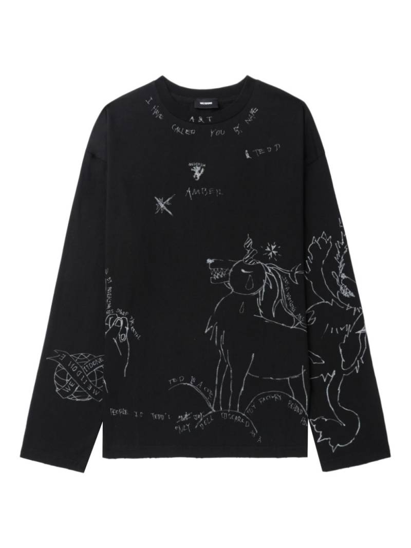 We11done graphic-print sweatshirt - Black von We11done