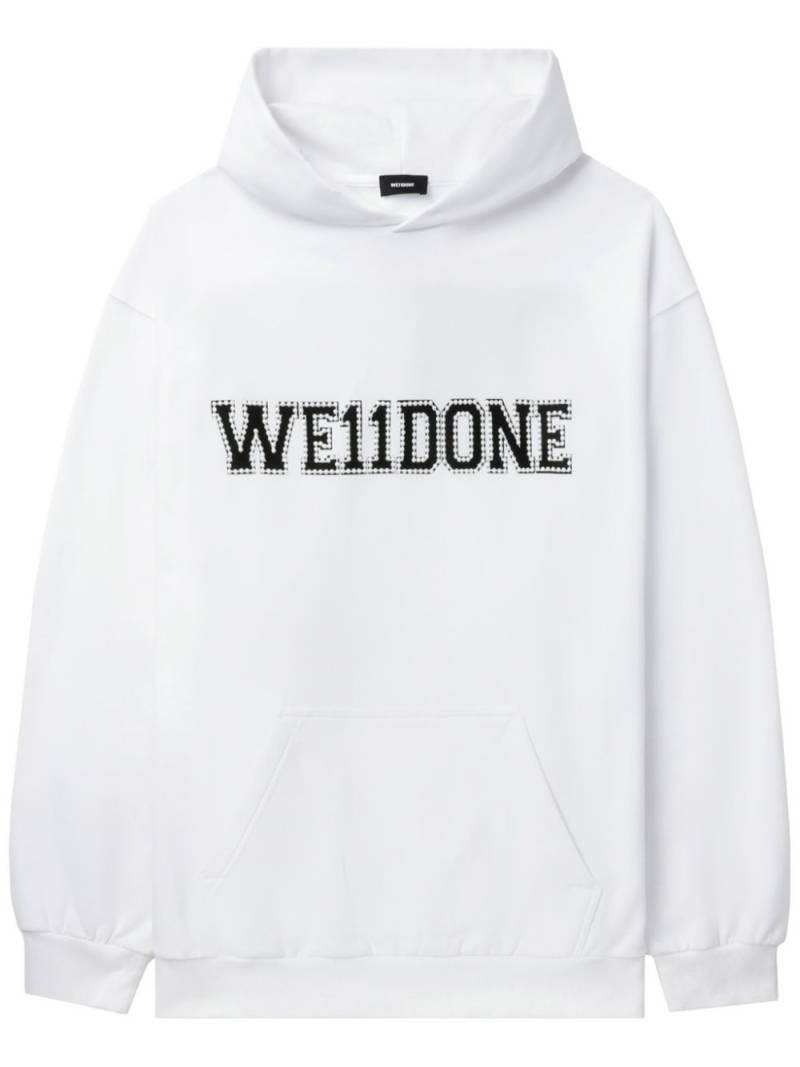 We11done logo-embellished hoodie - White von We11done