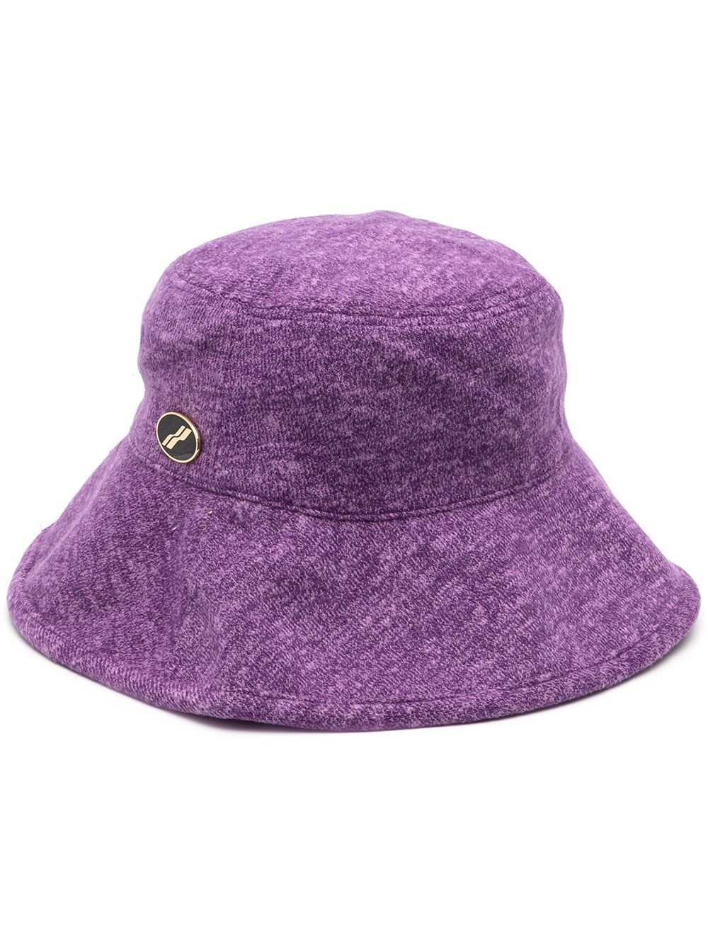 We11done logo embroidered bucket hat - Purple von We11done