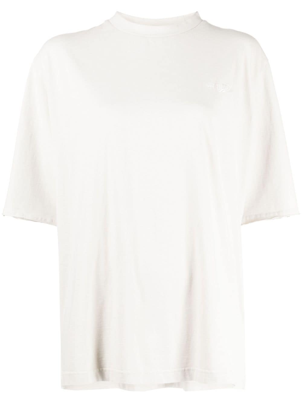 We11done logo-embroidered cotton T-shirt - Grey von We11done