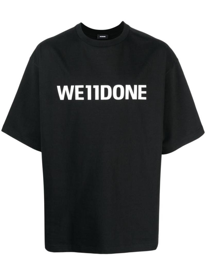 We11done logo-print cotton T-shirt - Black von We11done