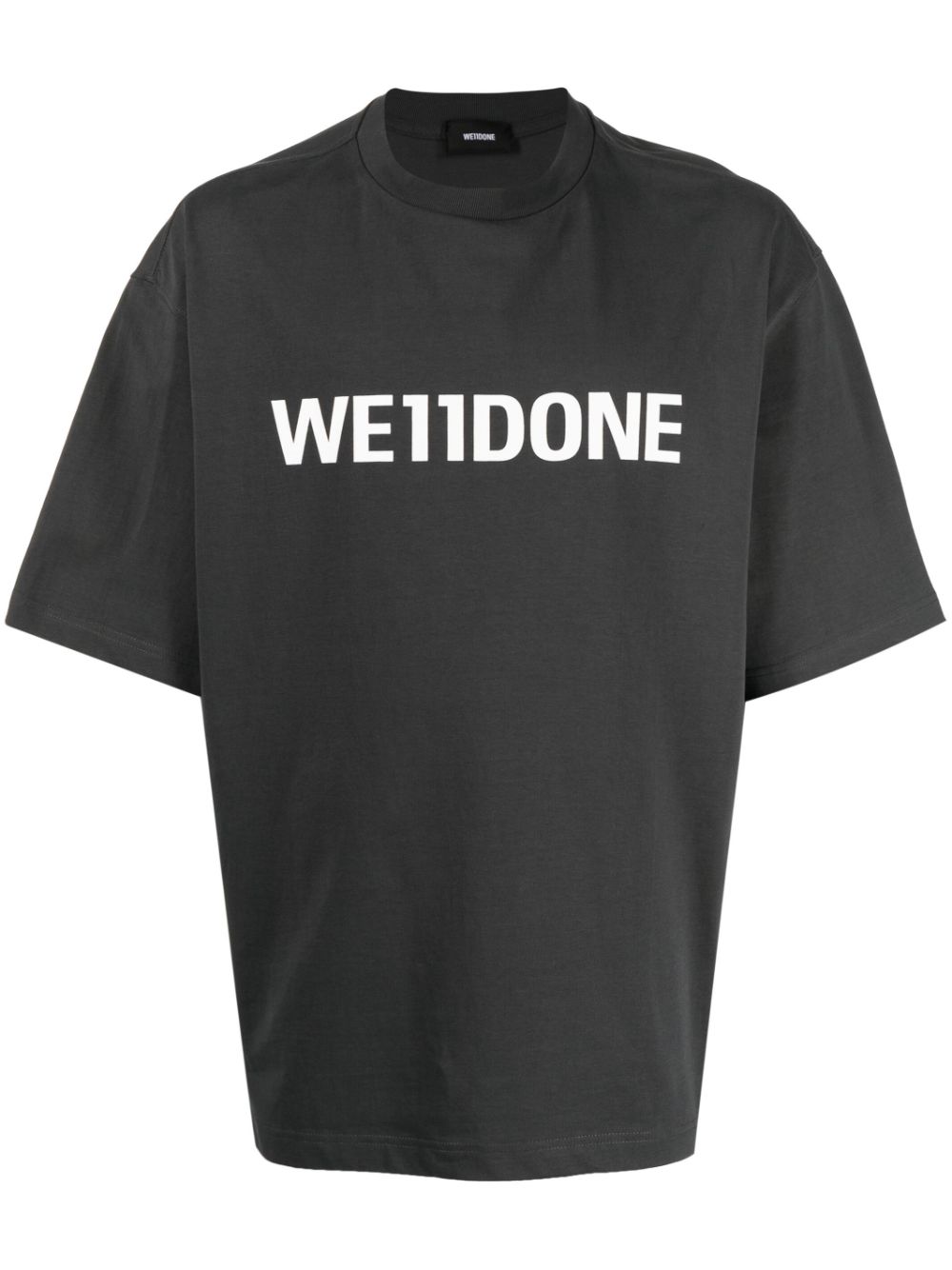 We11done logo-print cotton T-shirt - Grey von We11done