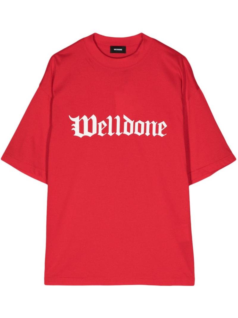 We11done logo-print cotton T-shirt - Red von We11done