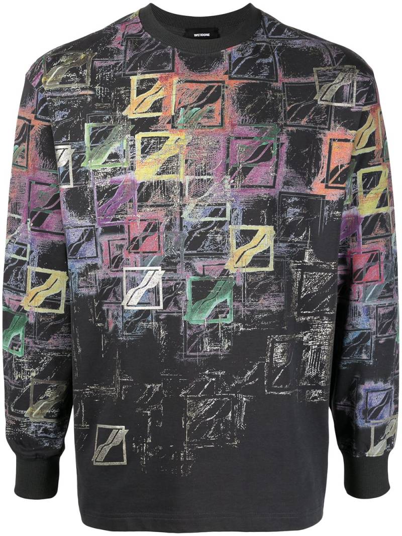 We11done logo-print cotton sweatshirt - Multicolour von We11done