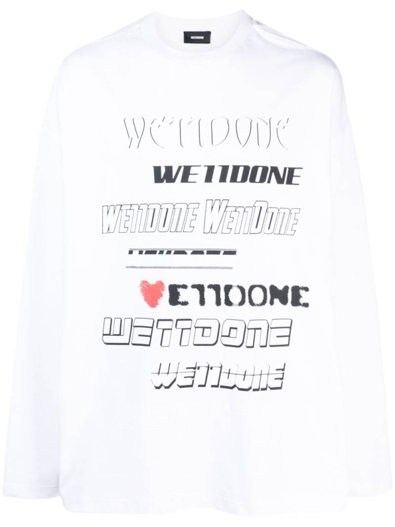 We11done logo-print cotton sweatshirt - White von We11done