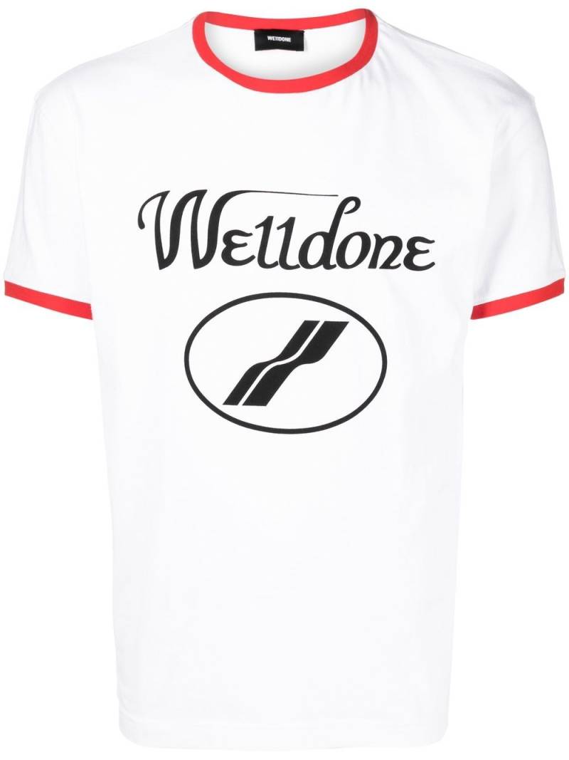 We11done logo-print crew-neck T-shirt - White von We11done