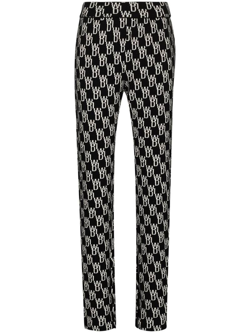 We11done monogram knitted trousers - Black von We11done