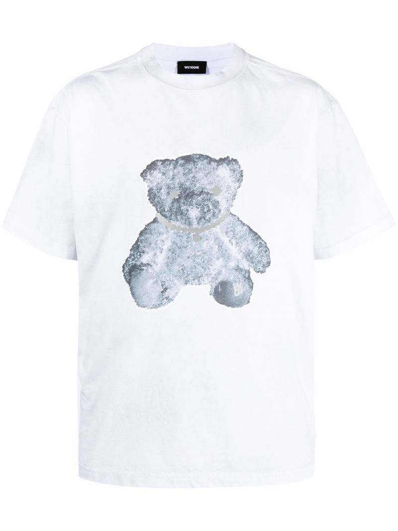 We11done negative teddy print t-shirt - White von We11done