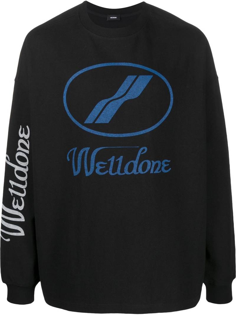 We11done oversized logo sweatshirt - Black von We11done