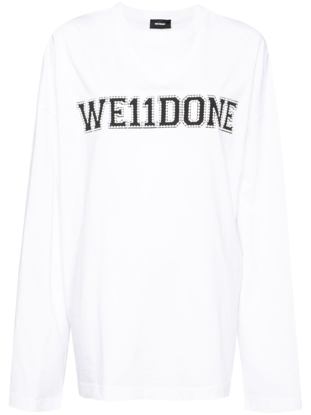 We11done pearl logo T-shirt - White von We11done